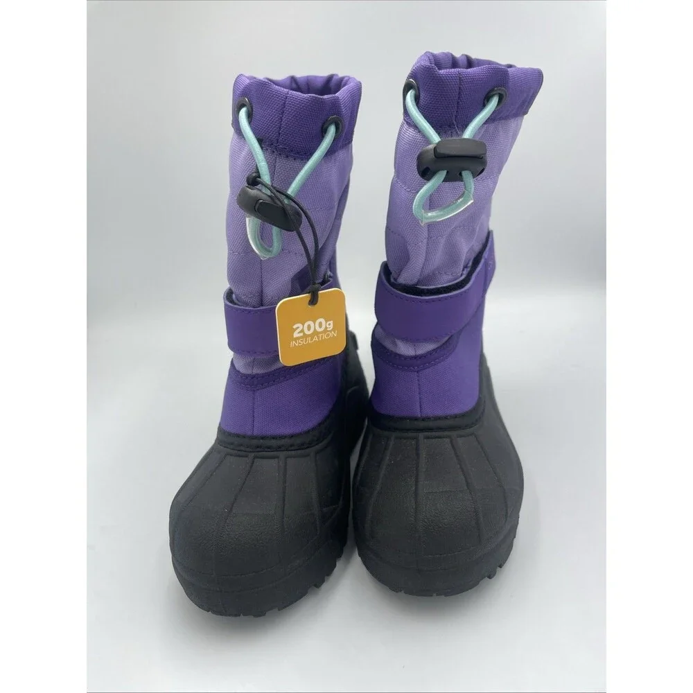 Girls Size 1 Purple Columbia Winter Boots Snow Boots Waterproof